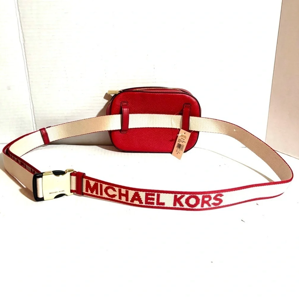 Michael Kors Red and Cream crossbody Belt Bag